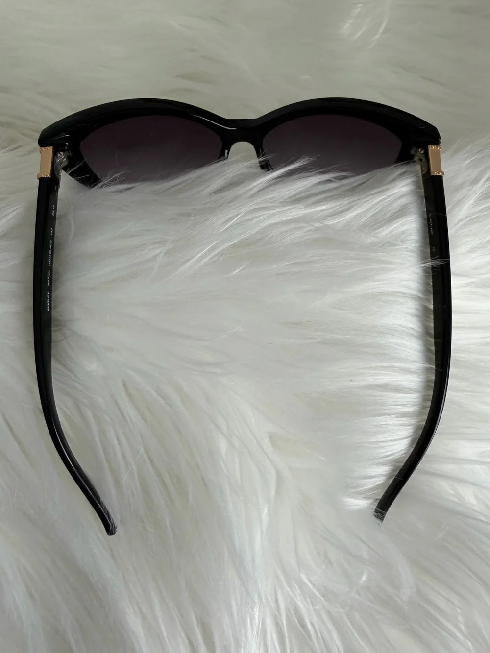 bebe Marley Classic Cat-Eye Women’s Sunglasses Gold Rhinestone Accents - Black